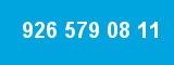 926 579 08 11 926 579 08 11